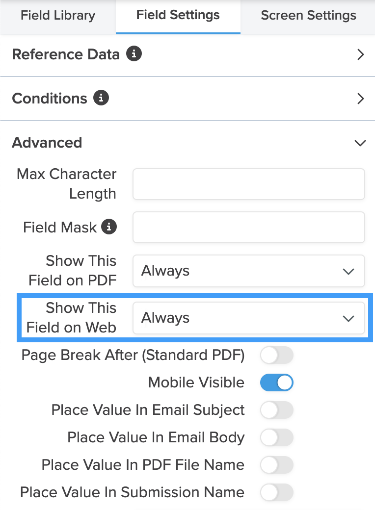 Builder_Field Settings_Advanced_Show This Field on Web.png