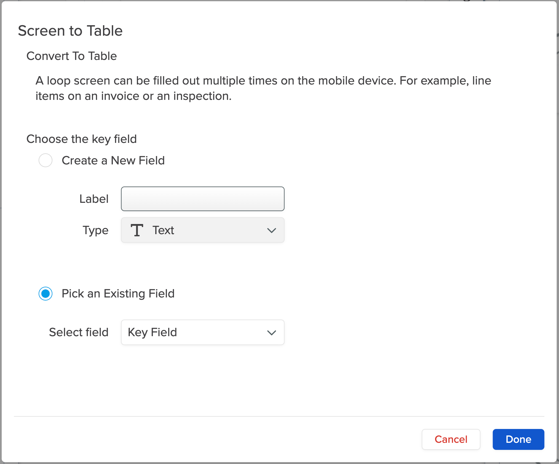 Builder_Convert to a Table_Pick an Existing Field.png
