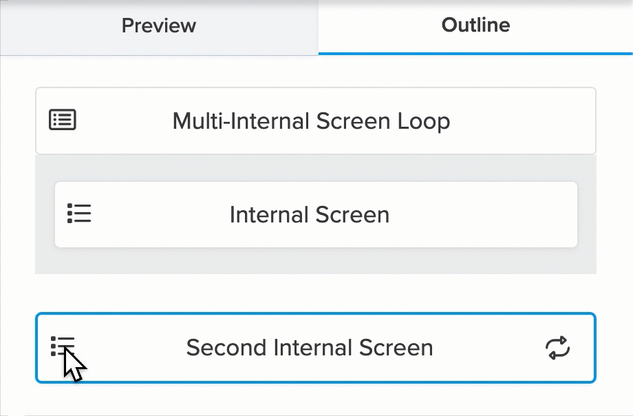 Builder_Outline_Loop Screen_Drag and Drop Second Internal Screen.gif