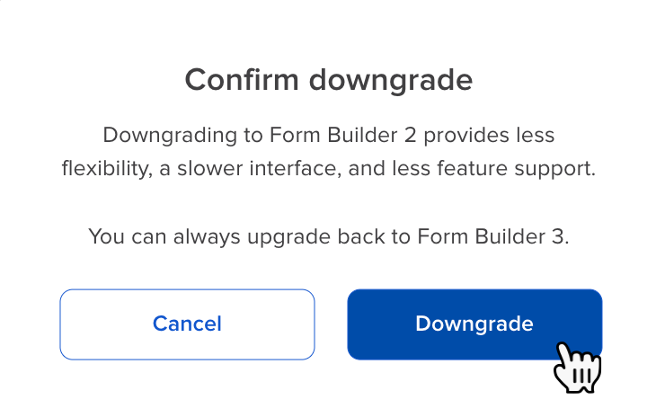Form Settings_Downgrade form builder_Confirm Downgrade.png