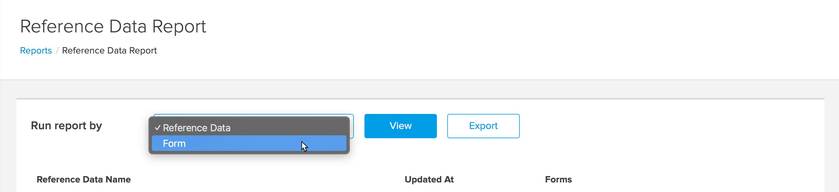 Reports_Reference Data Report_Run report by.png