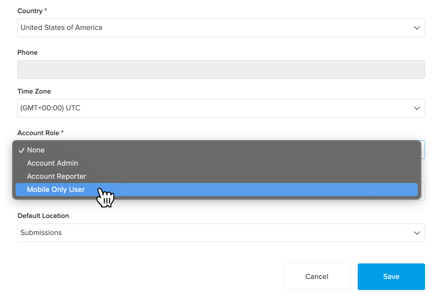 All Department_Profile_Edit Profile_Account Role_Mobile Only User.png