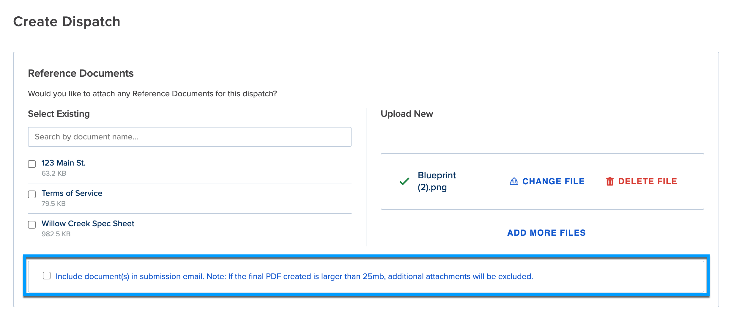 Create Dispatch_Reference Documents_Include documents checkbox.png